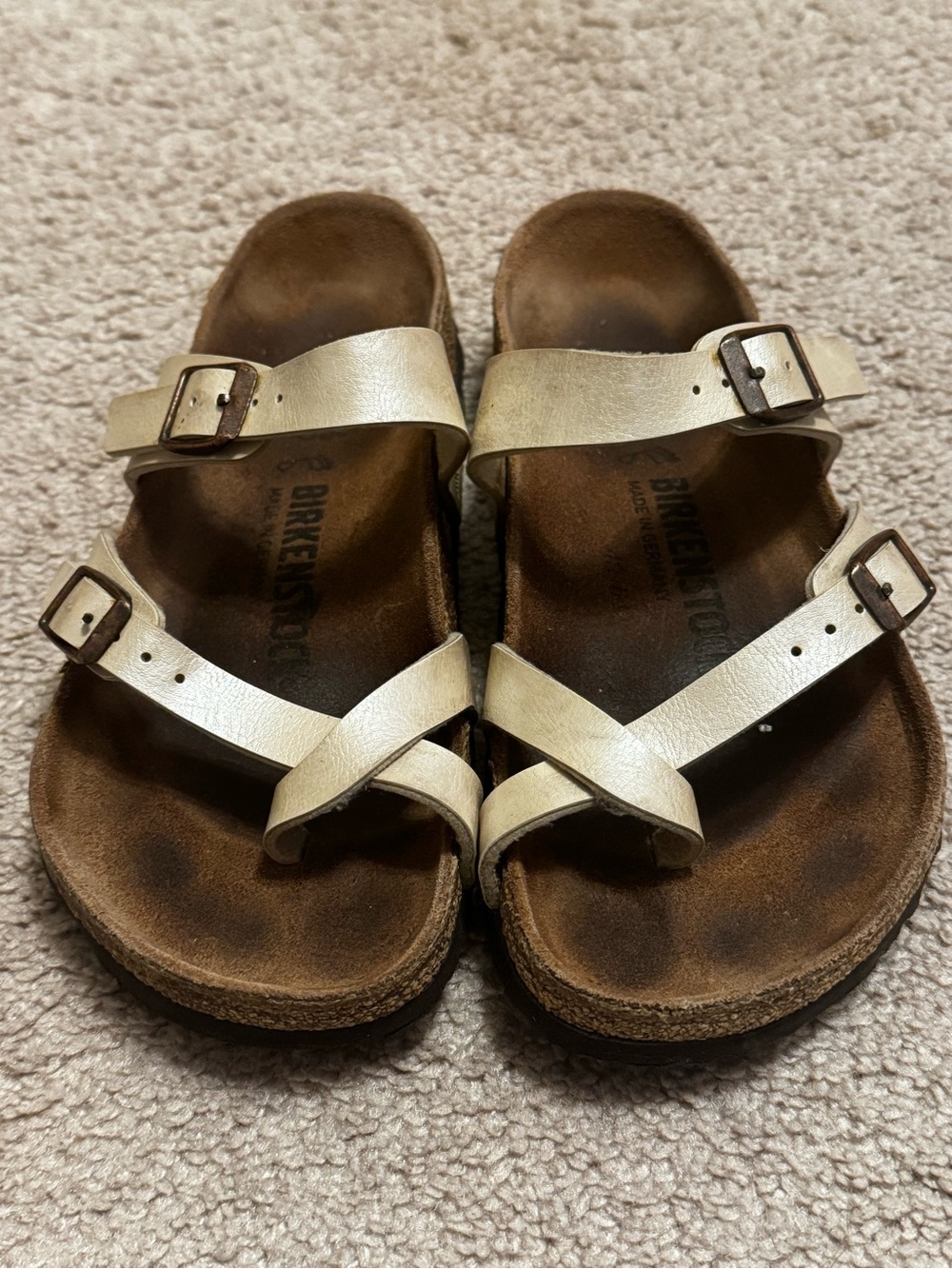 Birkenstock cream sandals women’s size 5-5.5
